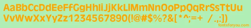 OlivercBold Font – Orange Fonts on Green Background