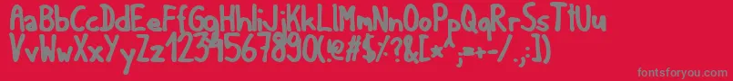 Matildan Font – Gray Fonts on Red Background