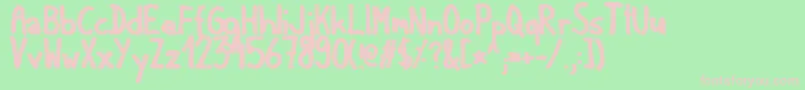 Matildan Font – Pink Fonts on Green Background