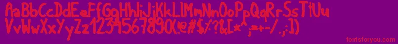 Matildan Font – Red Fonts on Purple Background