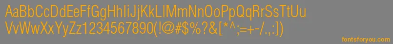 HelveticaltstdLightcond Font – Orange Fonts on Gray Background