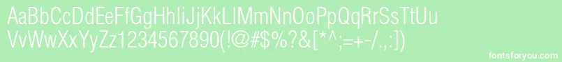 HelveticaltstdLightcond Font – White Fonts on Green Background