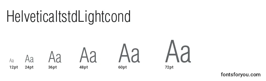 HelveticaltstdLightcond Font Sizes