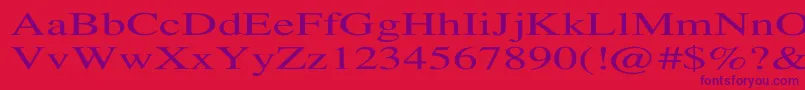 TempofontEx Font – Purple Fonts on Red Background