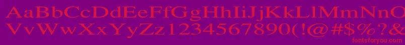 TempofontEx Font – Red Fonts on Purple Background