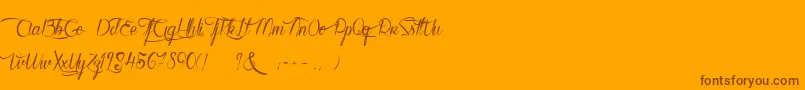 WalkerOnTheMoon Font – Brown Fonts on Orange Background