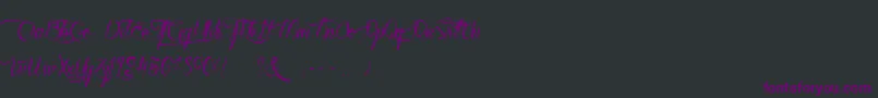 Шрифт WalkerOnTheMoon – фиолетовые шрифты на чёрном фоне