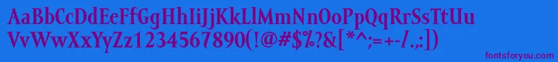 MramortextBold Font – Purple Fonts on Blue Background