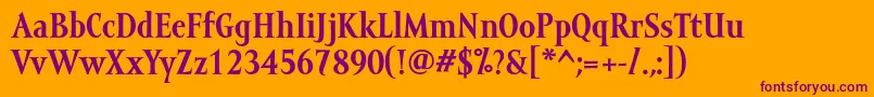 MramortextBold Font – Purple Fonts on Orange Background