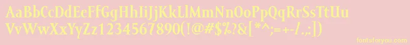 MramortextBold Font – Yellow Fonts on Pink Background