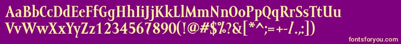 MramortextBold Font – Yellow Fonts on Purple Background