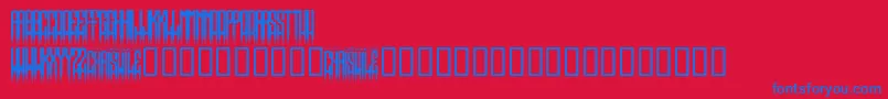 SpikedRegular Font – Blue Fonts on Red Background