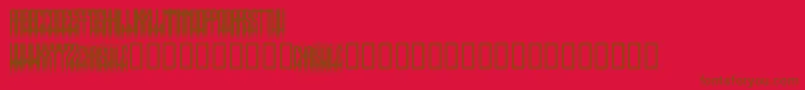 SpikedRegular Font – Brown Fonts on Red Background