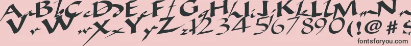 AncientRegularTtstd Font – Black Fonts on Pink Background