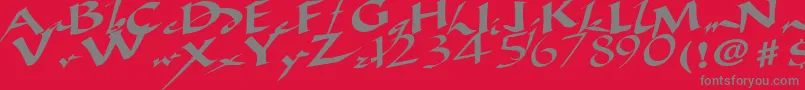 AncientRegularTtstd Font – Gray Fonts on Red Background