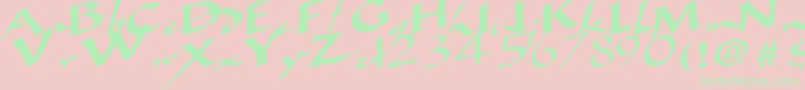 fuente AncientRegularTtstd – Fuentes Verdes Sobre Fondo Rosa