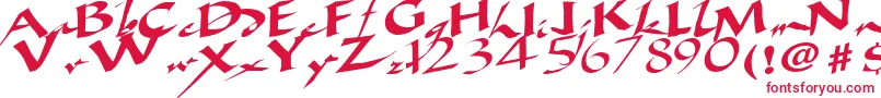AncientRegularTtstd Font – Red Fonts on White Background