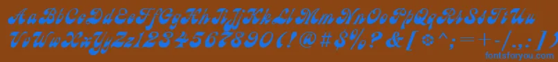 Ast Font – Blue Fonts on Brown Background