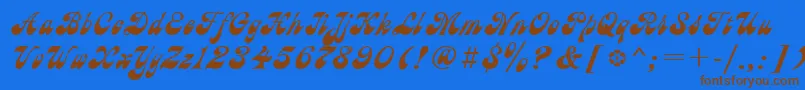 Ast Font – Brown Fonts on Blue Background