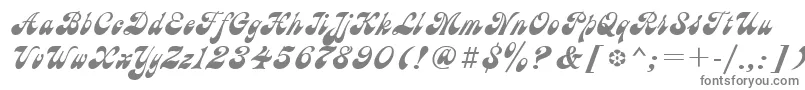Ast-fontti – harmaat kirjasimet valkoisella taustalla