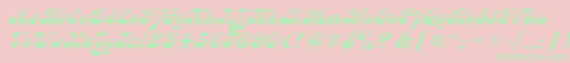 Ast Font – Green Fonts on Pink Background