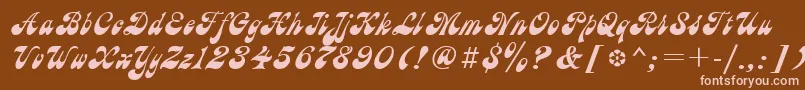 Ast Font – Pink Fonts on Brown Background