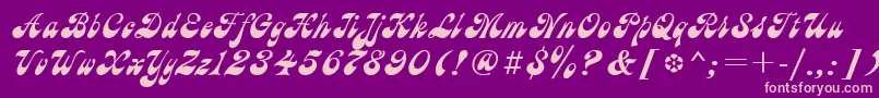 Ast Font – Pink Fonts on Purple Background