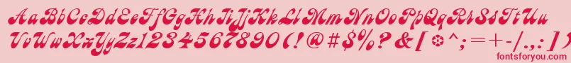 Ast Font – Red Fonts on Pink Background