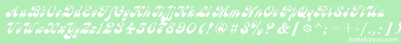 Ast Font – White Fonts on Green Background