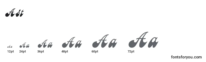 Размеры шрифта Ast
