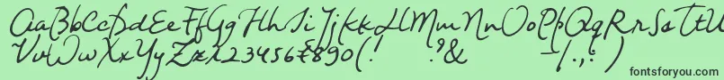 fuente Nightwindsentsample – Fuentes Negras Sobre Fondo Verde