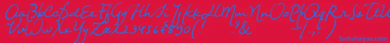 Nightwindsentsample Font – Blue Fonts on Red Background