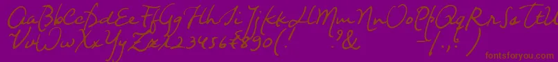 Nightwindsentsample Font – Brown Fonts on Purple Background