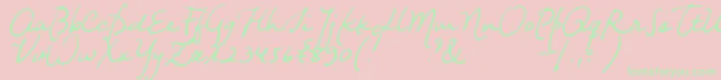 Nightwindsentsample Font – Green Fonts on Pink Background