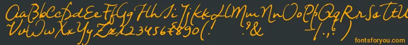 Nightwindsentsample Font – Orange Fonts on Black Background