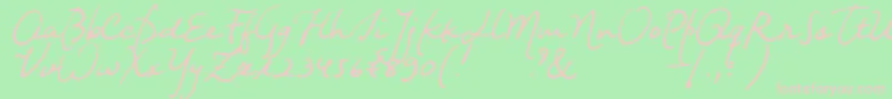 Nightwindsentsample Font – Pink Fonts on Green Background