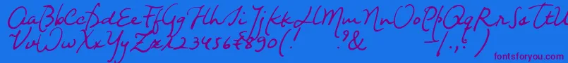 Nightwindsentsample-Schriftart – Violette Schriften auf blauem Hintergrund