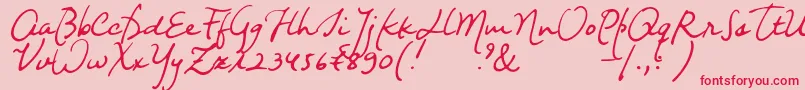 Nightwindsentsample Font – Red Fonts on Pink Background