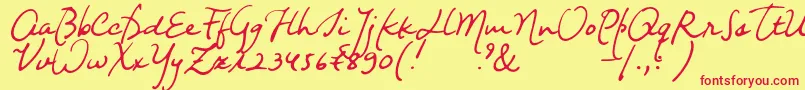 Nightwindsentsample Font – Red Fonts on Yellow Background