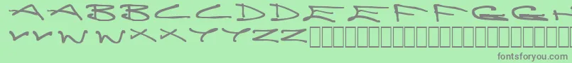 Brain Font – Gray Fonts on Green Background