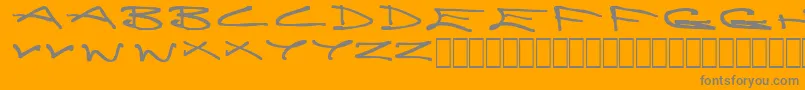 Brain Font – Gray Fonts on Orange Background
