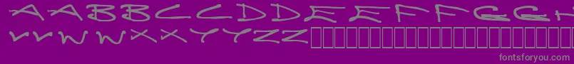 Fonte Brain – fontes cinzas em um fundo violeta