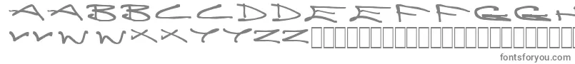 フォントBrain – 白い背景に灰色の文字