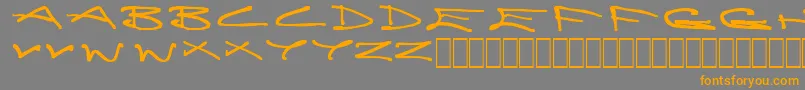 Czcionka Brain – pomarańczowe czcionki na szarym tle