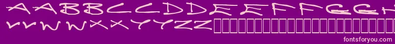 Fonte Brain – fontes rosa em um fundo violeta