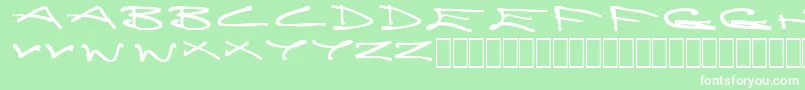 fuente Brain – Fuentes Blancas Sobre Fondo Verde