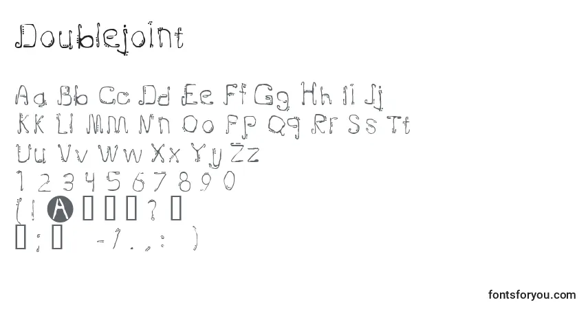 Schriftart Doublejoint – Alphabet, Zahlen, spezielle Symbole