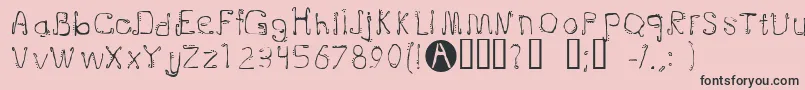 Doublejoint Font – Black Fonts on Pink Background