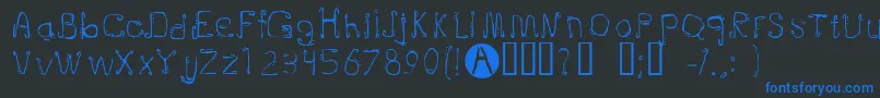 Doublejoint Font – Blue Fonts on Black Background