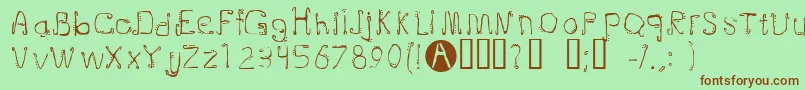 Doublejoint Font – Brown Fonts on Green Background